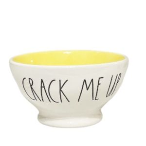 NEW Rae Dunn CRACK ME UP Pedestal Bowl